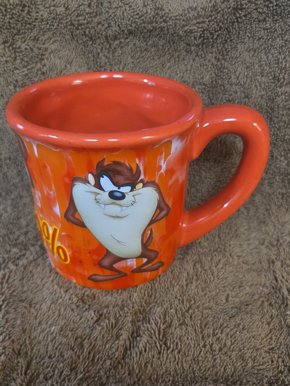 Warner Bros. Orange Tazmanian Devil Ceramic Mug